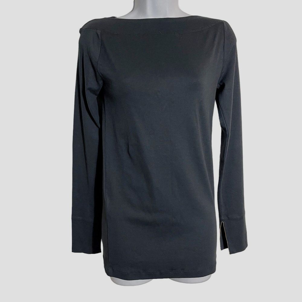 Brunello Cucinelli Womens boat neck knit top size Large Slate blue